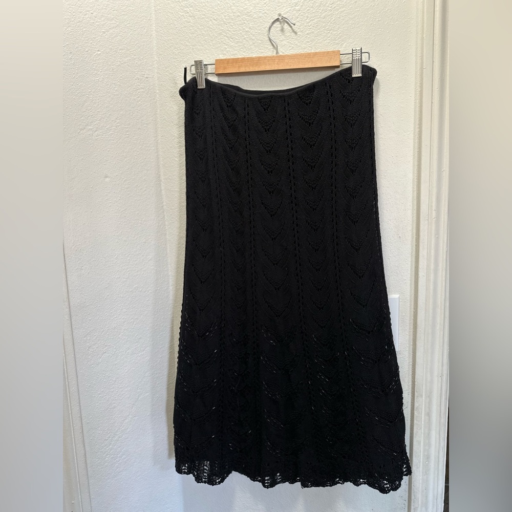 Vintage Ralph Lauren crochet embroidered skirt
